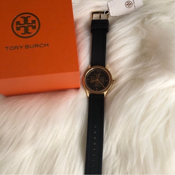 Tory burch Black and Gold GiGi silicone watch, women - Picture 2 of 5